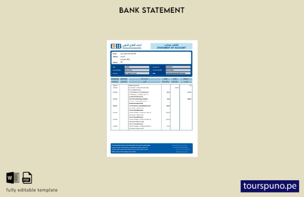 listo para imprimir plantilla de Word   extracto bancario CIB de EGIPTO